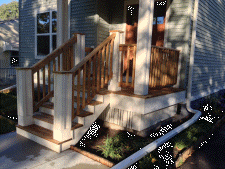 Beautifully Refinished Home Trim and Deck Accents